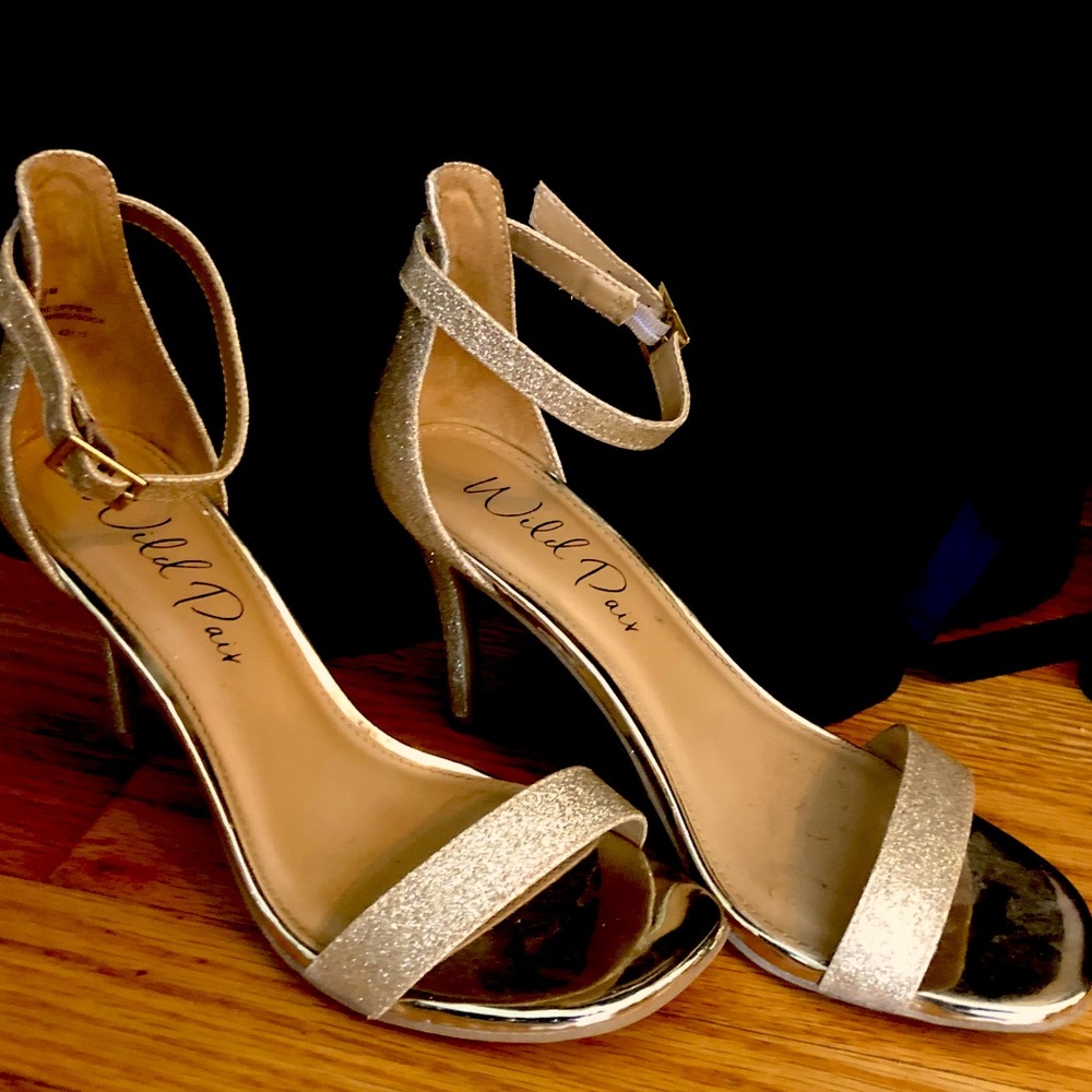 Dress heels, gold, 7 1/2